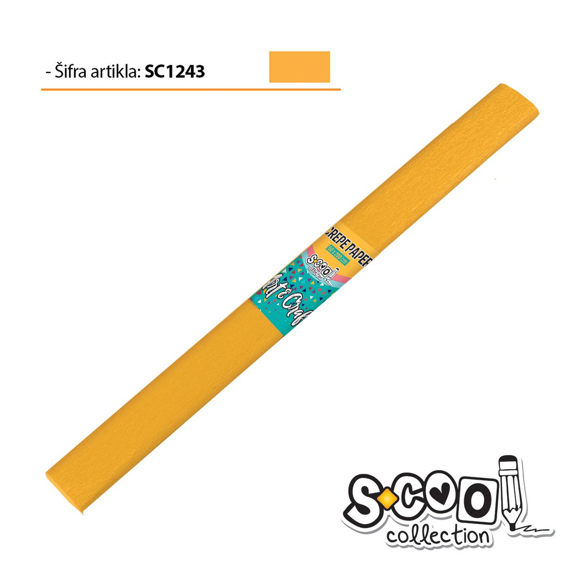 KREP PAPIR S-COOL TAMNO ZUTI 2 200x50cm